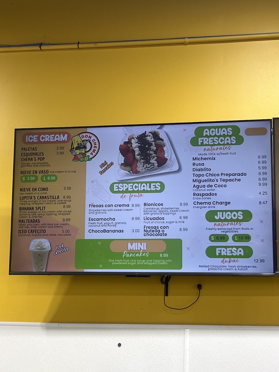 DON CHEMA FRUTERIA Menu 5